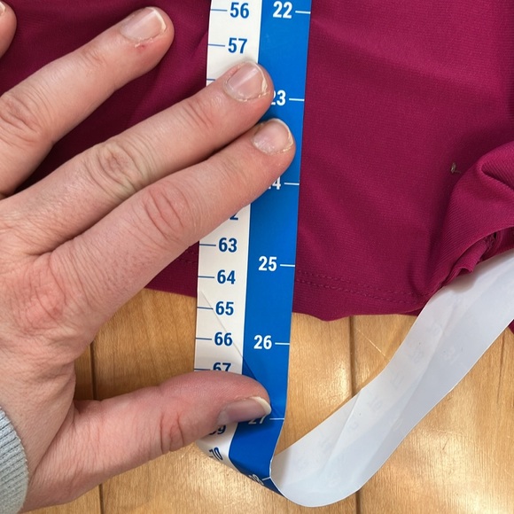 ANNE KLEIN fushia tank top with draped neckline and fold - Picture 14 of 14